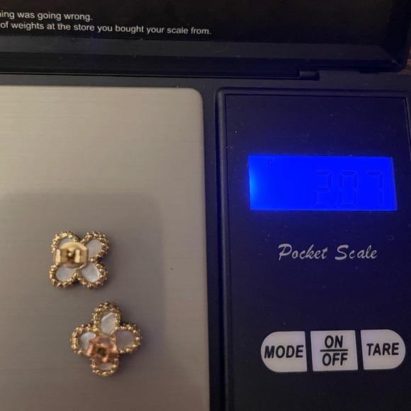 Mother of Pearl Quatrefoil Clover Flower Stud Earrings Sterling Silver - Picture 2 of 6